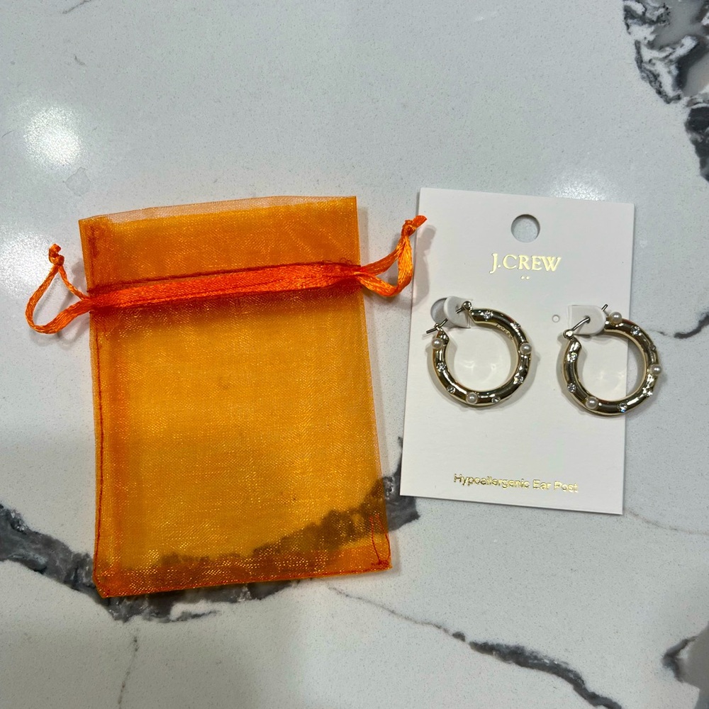 J Crew NWT Gold Small Hypoallergenic Hoops